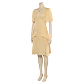 2023 Barbie Movie Barbie Yellow Dress Outfits Halloween Carnival Suit Cosplay Costume